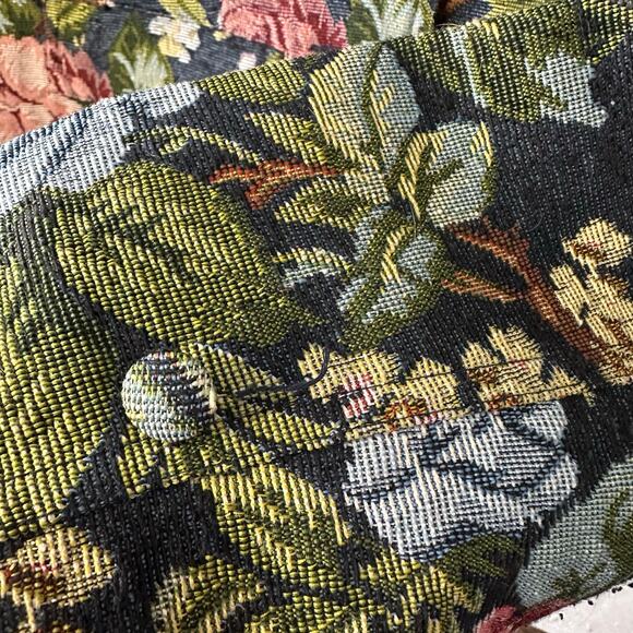 Crazy Horse by Liz Claiborne Vintage Unlined Floral Tapestry Blazer XL - Picture 9 of 9